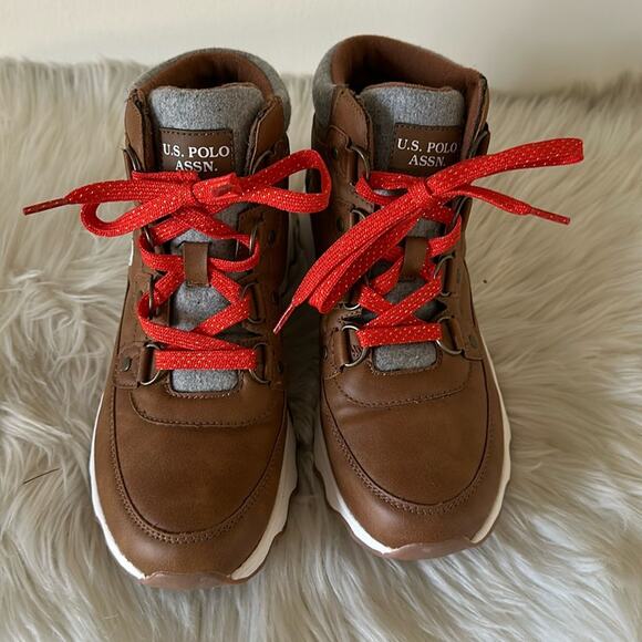 US Polo Assn. | Camel Colored Boots Size 8.5 - Picture 1 of 7